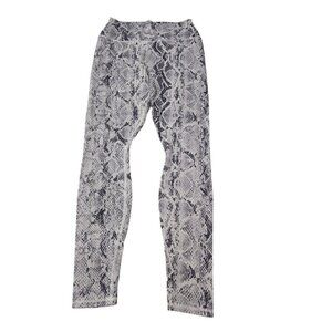 ALO Yoga Snake Print Leggings - Black and White